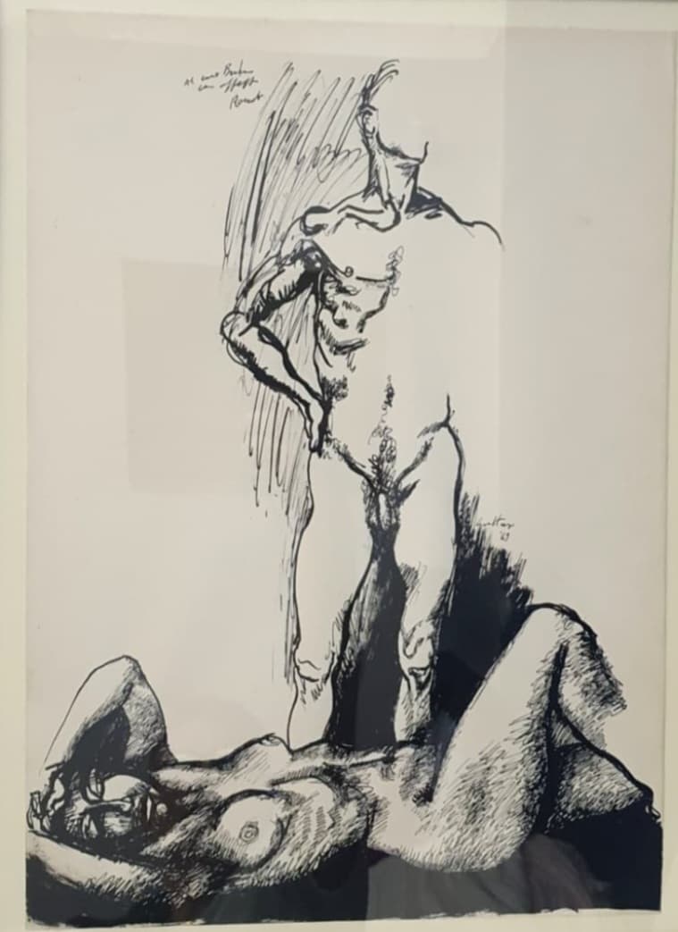 Opera in vendita Renato Guttuso - Disegno dell'amore