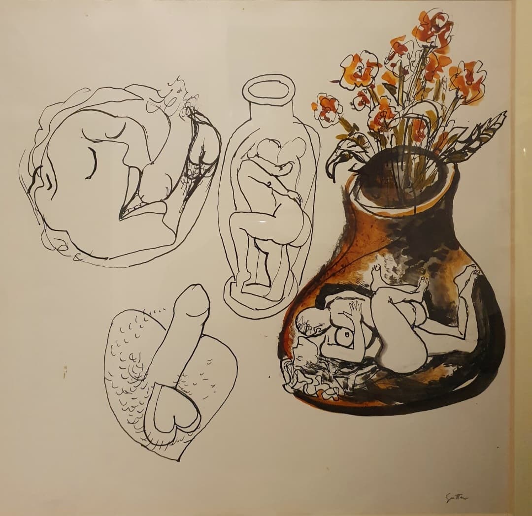Opera in vendita Renato Guttuso - Le fasi dell'amore